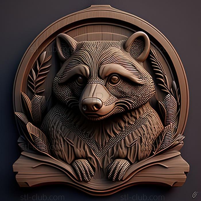 3D model st Raccoon from Kherson famous animal (STL)